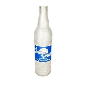 Vintage Antique Sun Crest Heavy Empty Glass Soda Pop Bottle